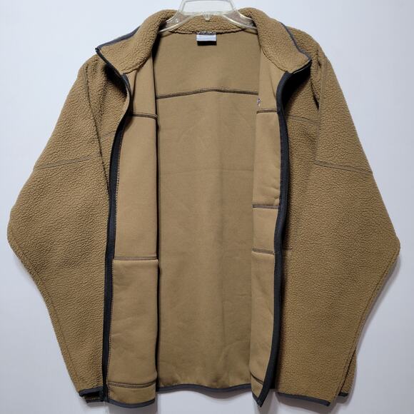 NWT Columbia Rugged Ridge Sherpa Brown Fleece Mens XL Full Zip AM0478 - Picture 12 of 12